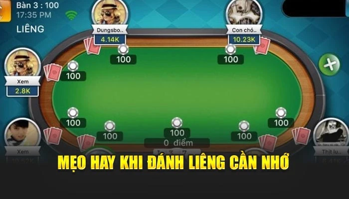 Mẹo hay khi đánh Liêng cần nhớ