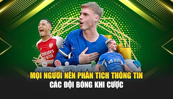 Mọi người nên phân tích thông tin các đội bóng khi cược